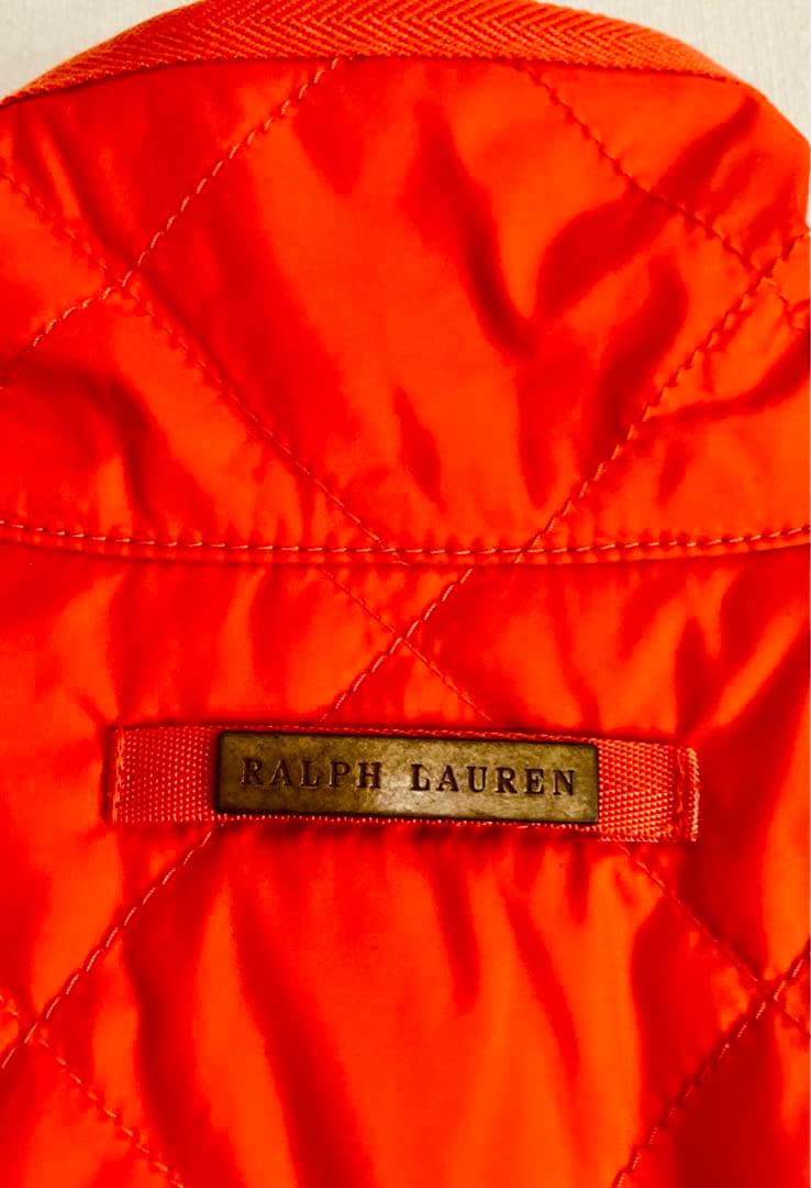 江田英樹★ラルフローレン★オレンジ キルティングベスト★M
