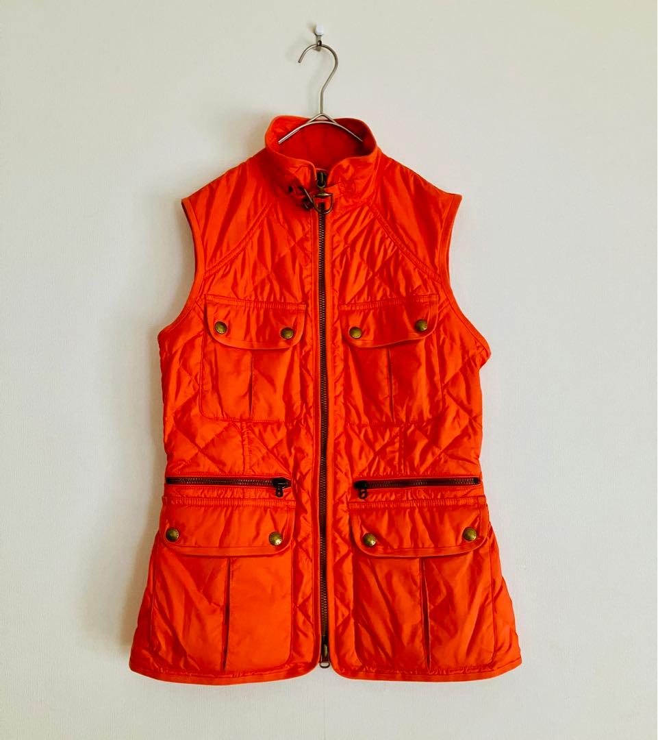 江田英樹★ラルフローレン★オレンジ キルティングベスト★M