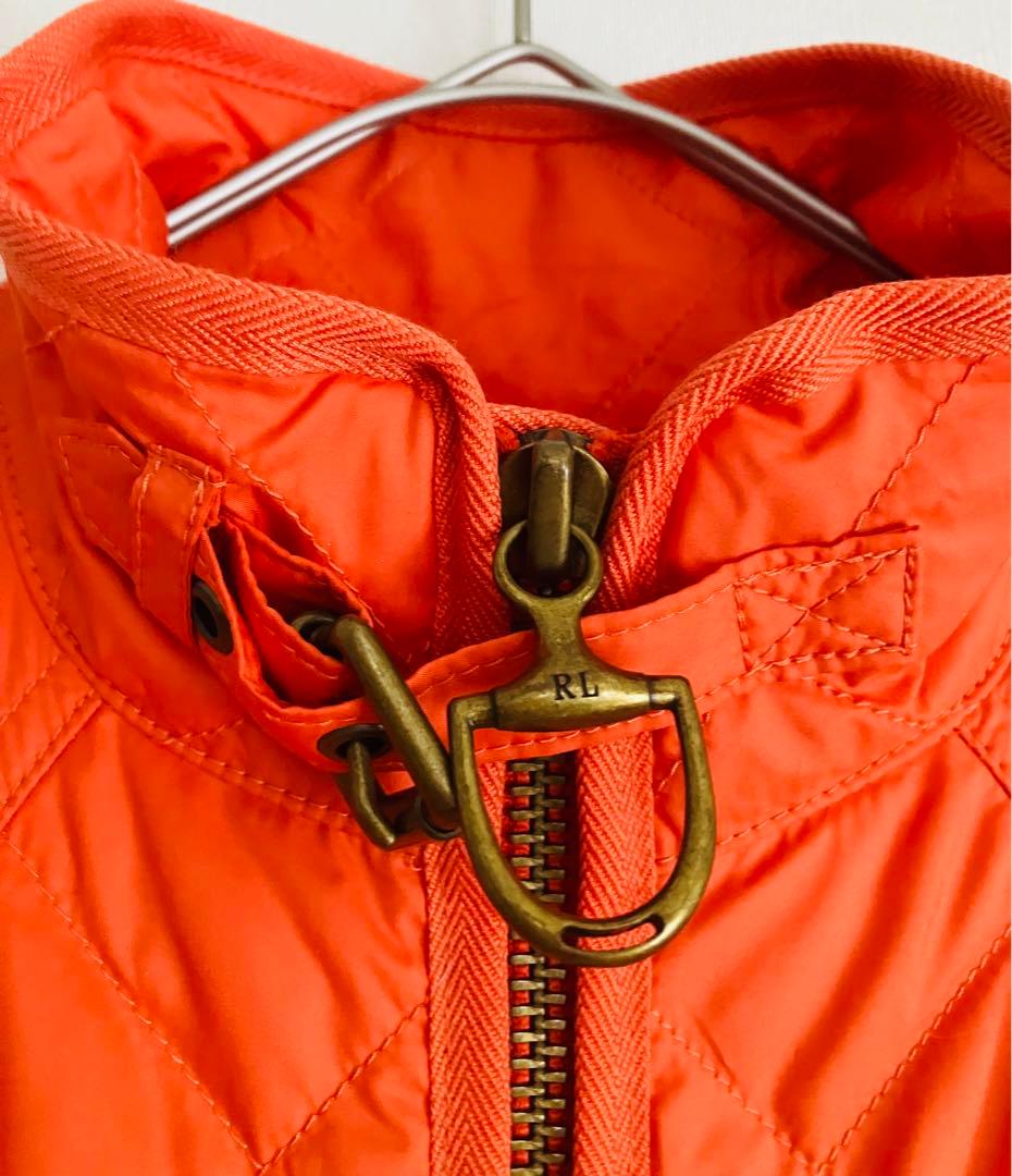 江田英樹★ラルフローレン★オレンジ キルティングベスト★M