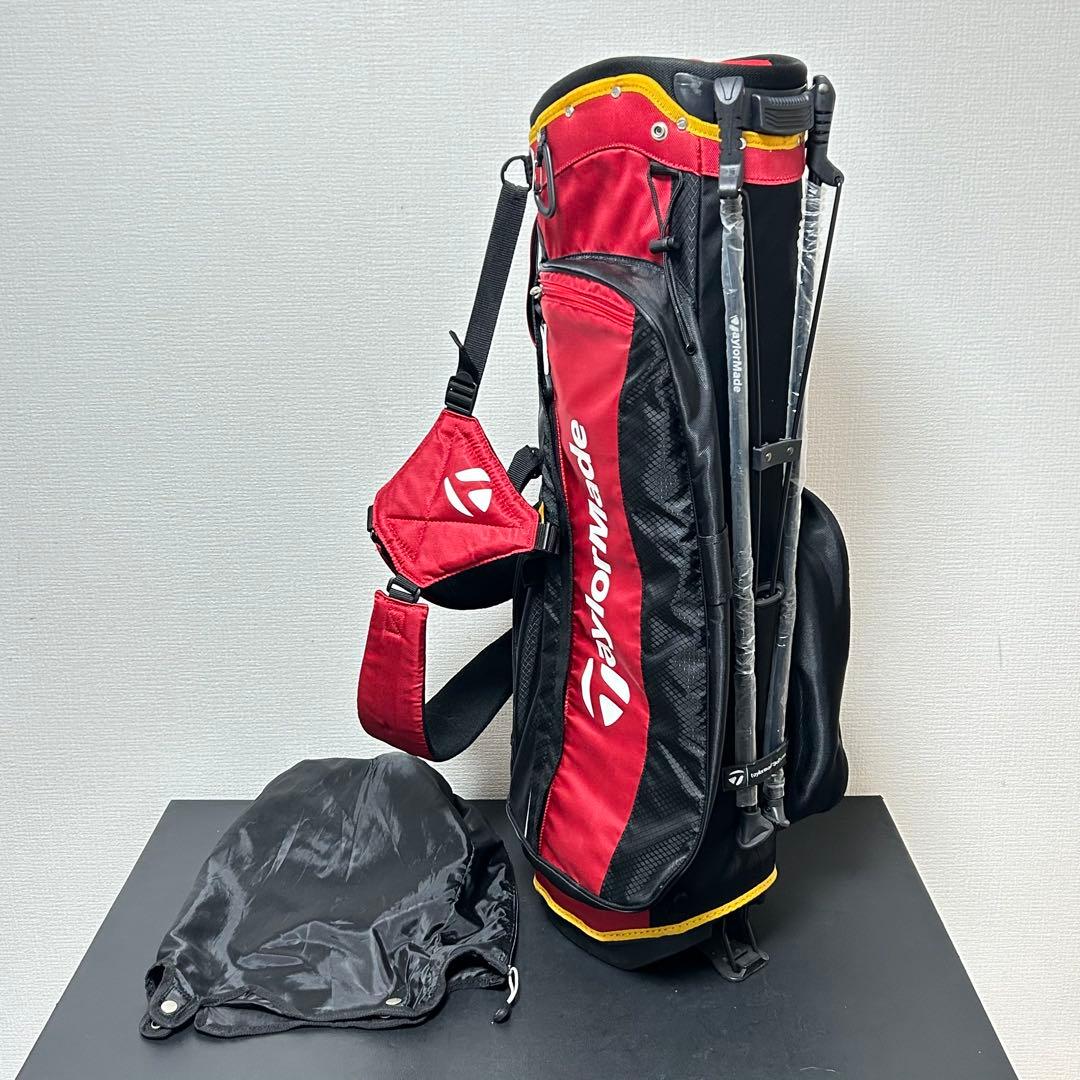 テーラーメイド 軽量スタンド キャディバッグ 7分割 綺麗め 赤/黄/黒