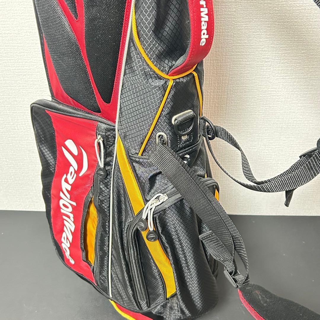 テーラーメイド 軽量スタンド キャディバッグ 7分割 綺麗め 赤/黄/黒