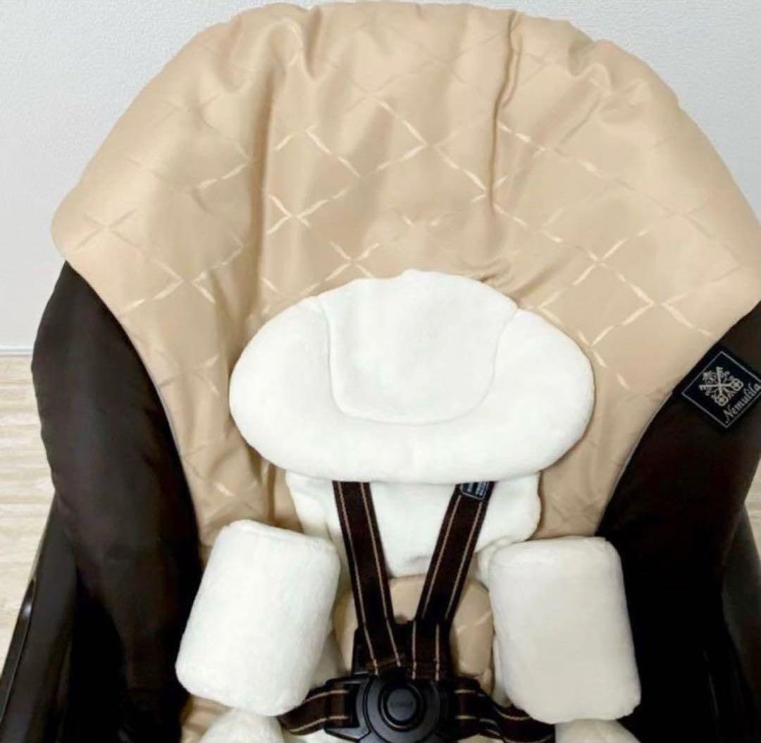 Nemulila ベビー用ハイチェア ベージュ/ブラック