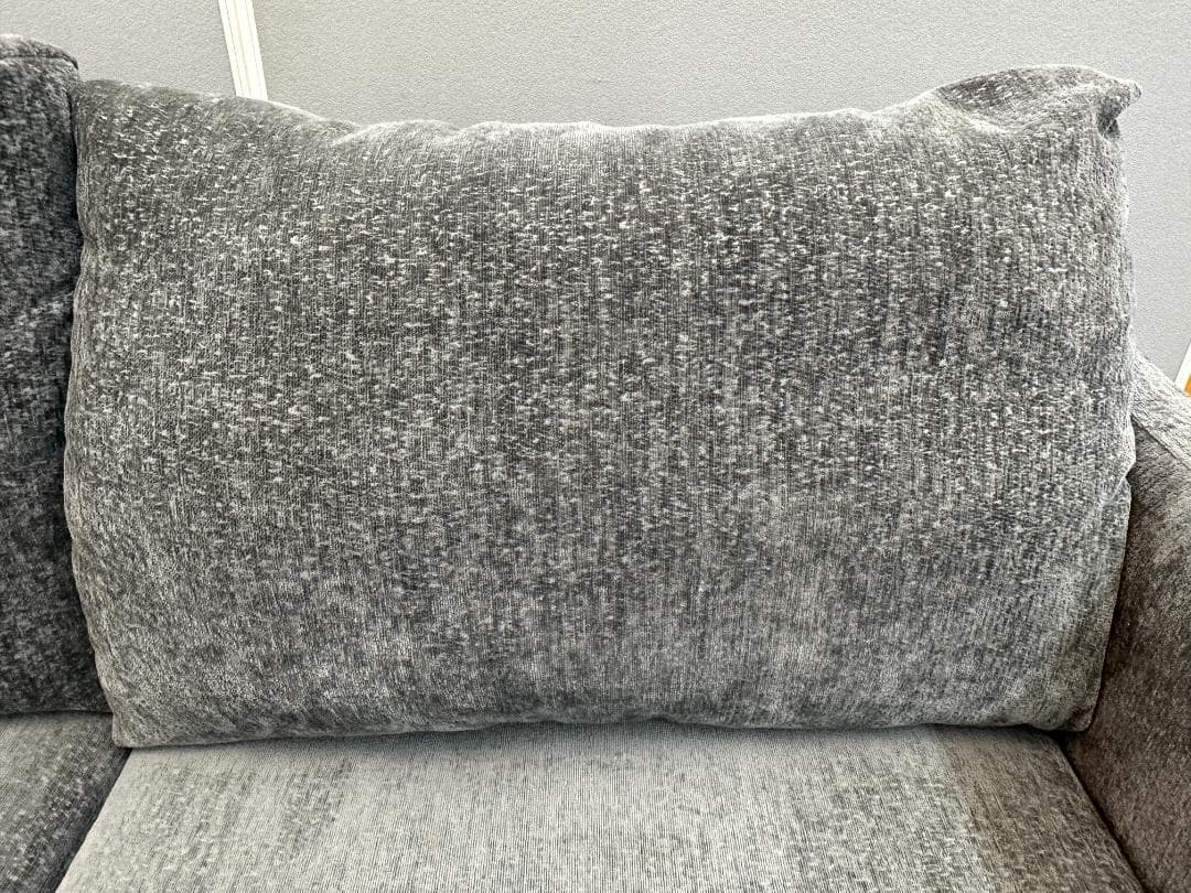 モダンデコ　2人掛けソファ　ローソファ可能　グレー