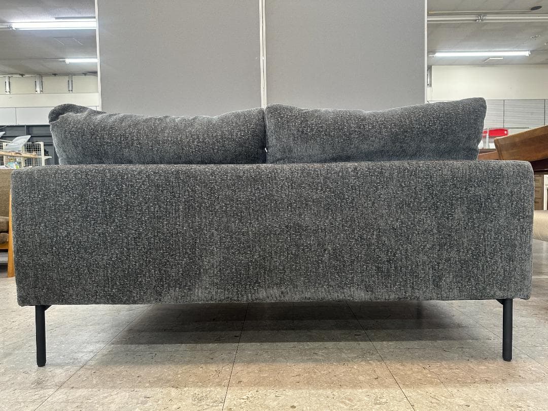 モダンデコ　2人掛けソファ　ローソファ可能　グレー