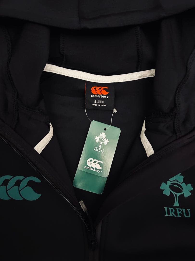 Canterbury ラグビー　アイルランド代表　選手用　フルジップパーカー S