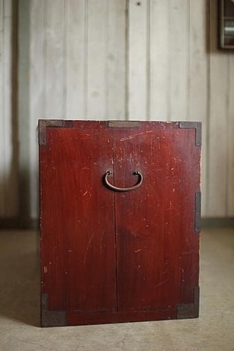 丸金具庄内箪笥　2段　タンス　収納　古家具　古民家　時代家具