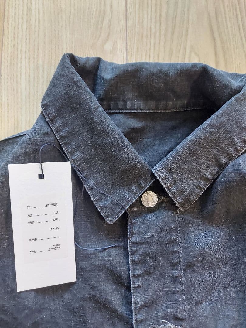 ジャケット・アウター A.PRESSE Vintage Black Linen Coverall 2