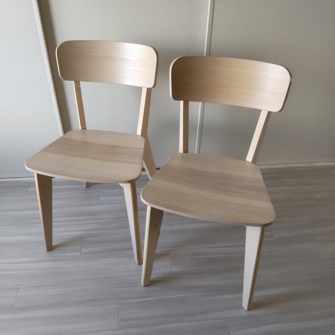 IKEA リーサボー チェア アッシュ 椅子 無垢材 アッシュ 2脚セット
