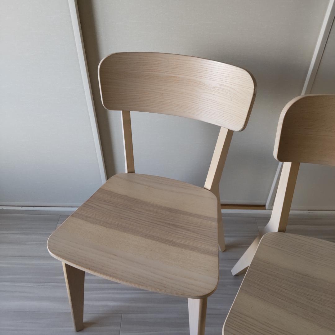 IKEA リーサボー チェア アッシュ 椅子 無垢材 アッシュ 2脚セット