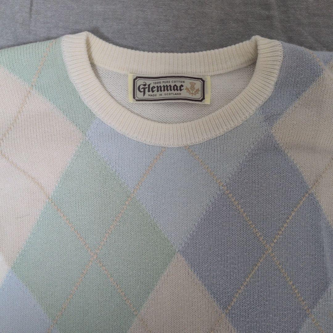 Glenmac アーガイルセーター アイボリー