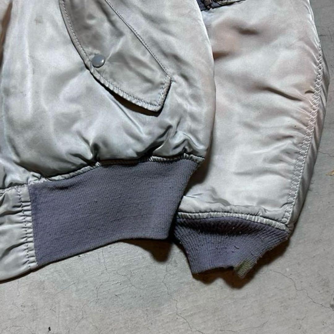 alpha社 ma-1 シルバー 古着