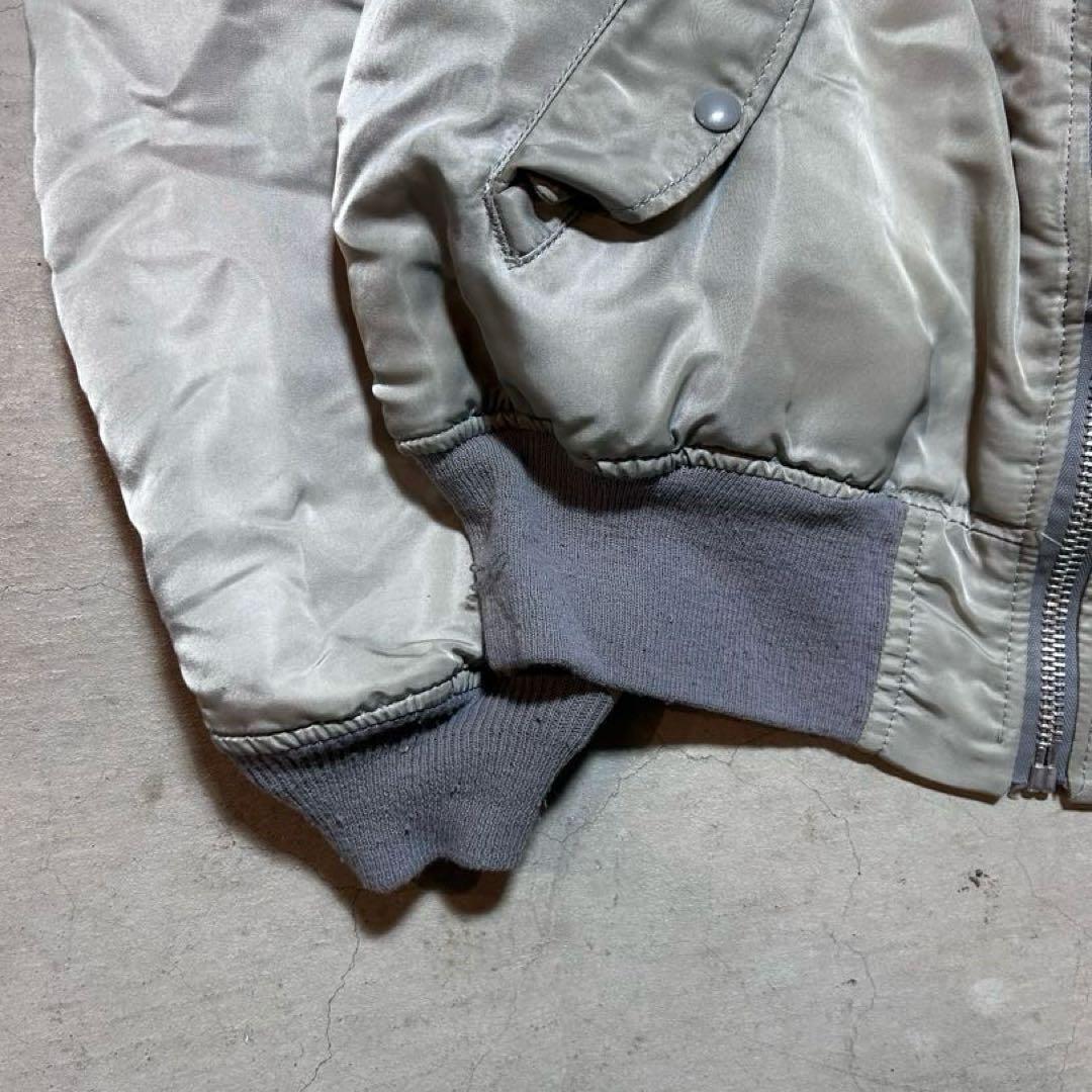 alpha社 ma-1 シルバー 古着