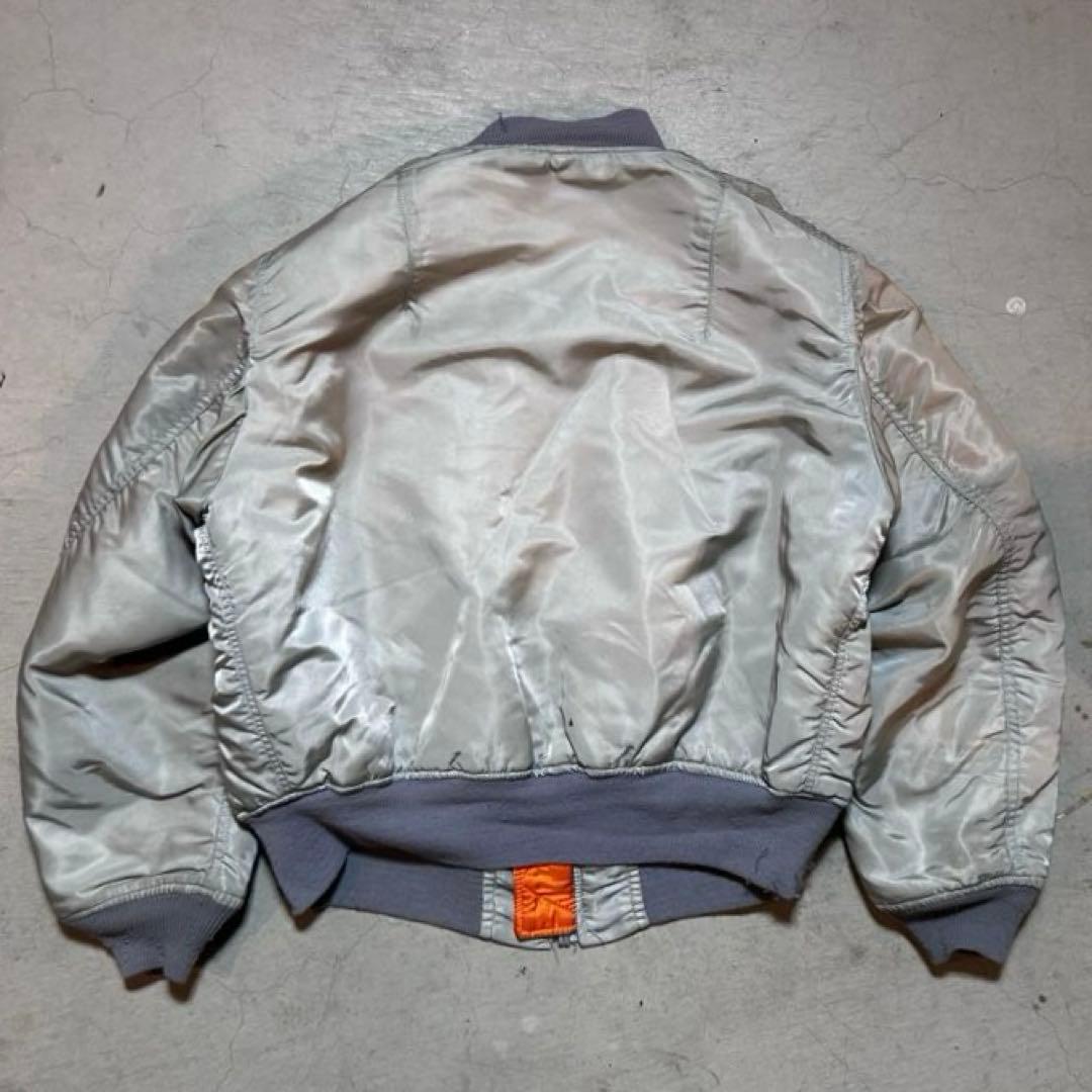 alpha社 ma-1 シルバー 古着