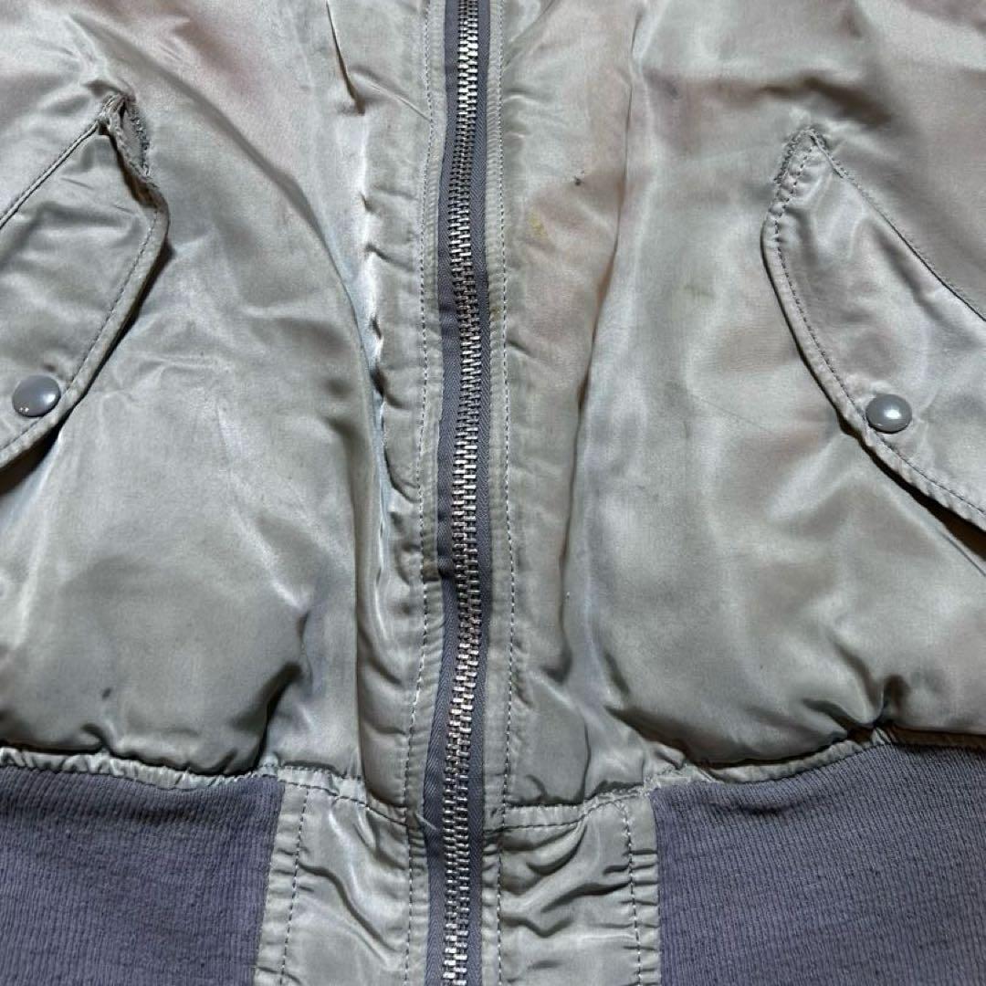 alpha社 ma-1 シルバー 古着