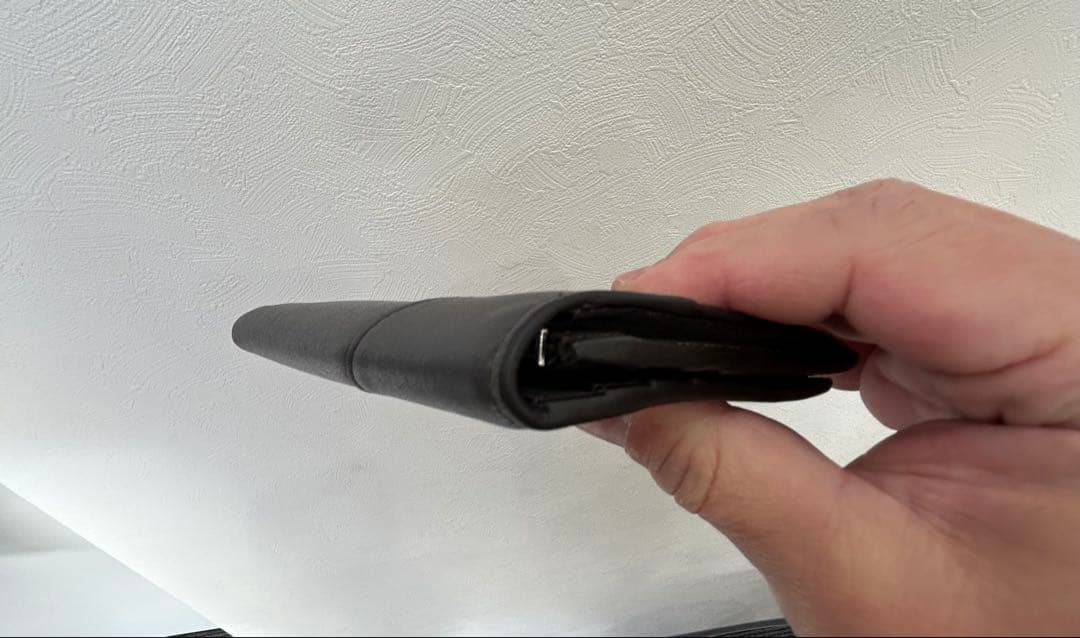 LOEWE 二つ折り財布 グレー レザー