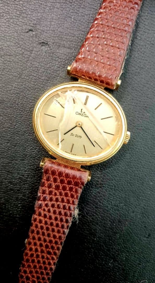 OMEGA 腕時計 ゴールド レザー