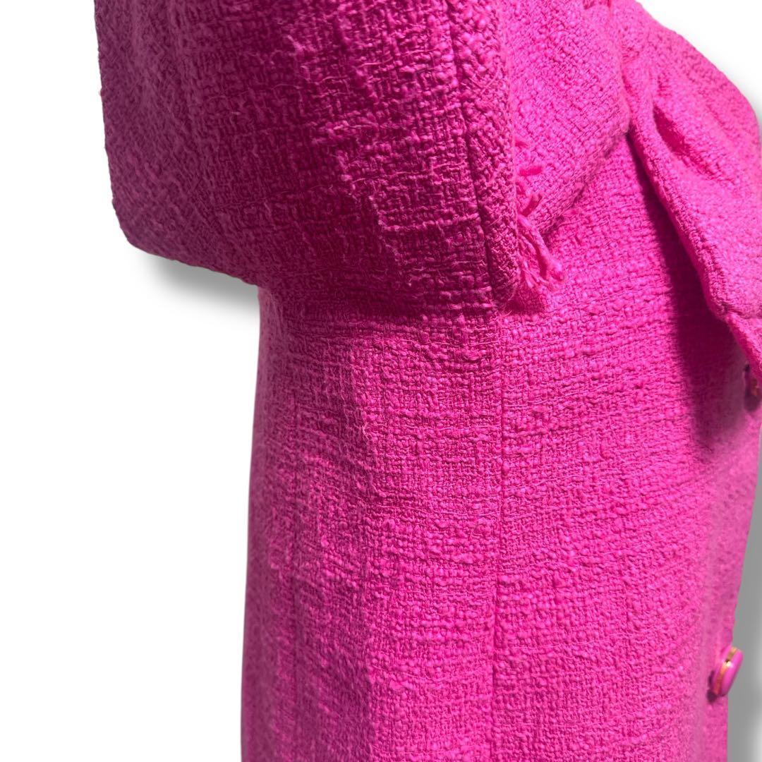 美品 ケイトスペード kate spade リボン付きドロシーツイードコート M