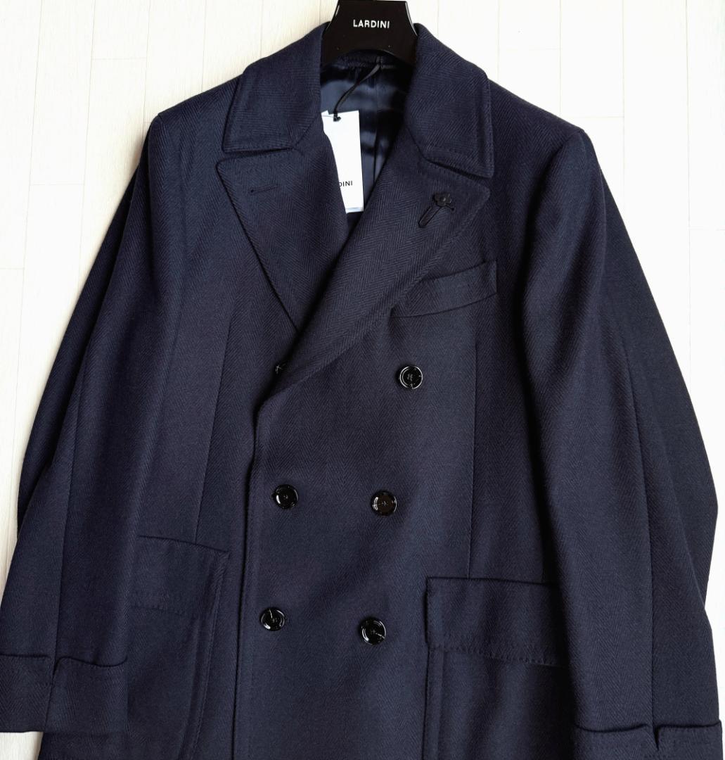 今期25AW LARDINI ウール カシミア アルスター ポロ コート