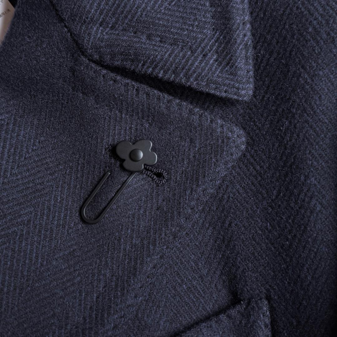 今期25AW LARDINI ウール カシミア アルスター ポロ コート