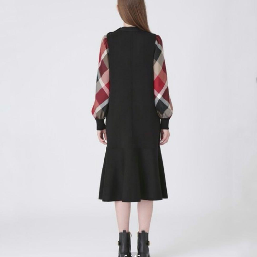 美品 ブルーレーベルクレストブリッジ ウールアクリルブレンドニットドレス 38