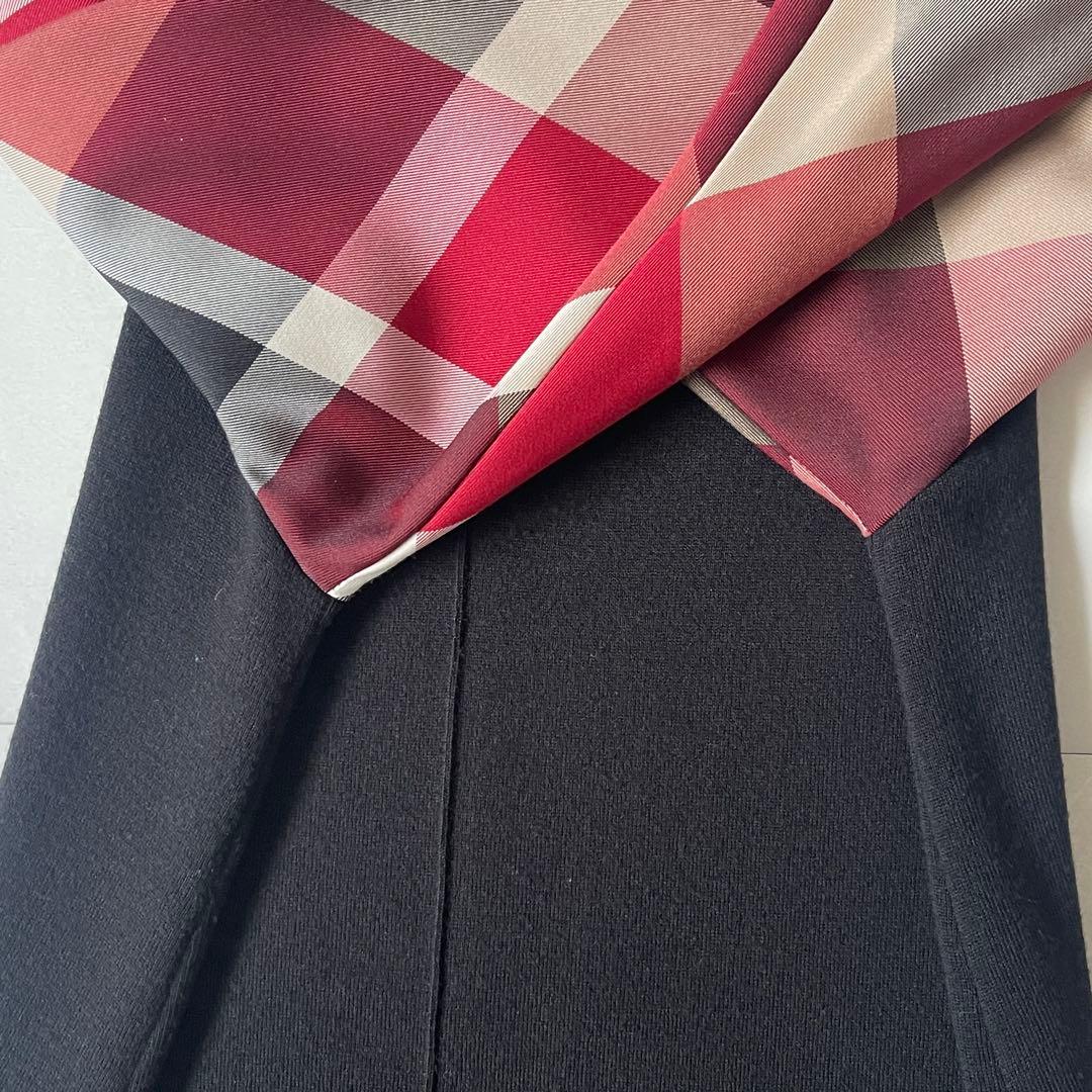 美品 ブルーレーベルクレストブリッジ ウールアクリルブレンドニットドレス 38