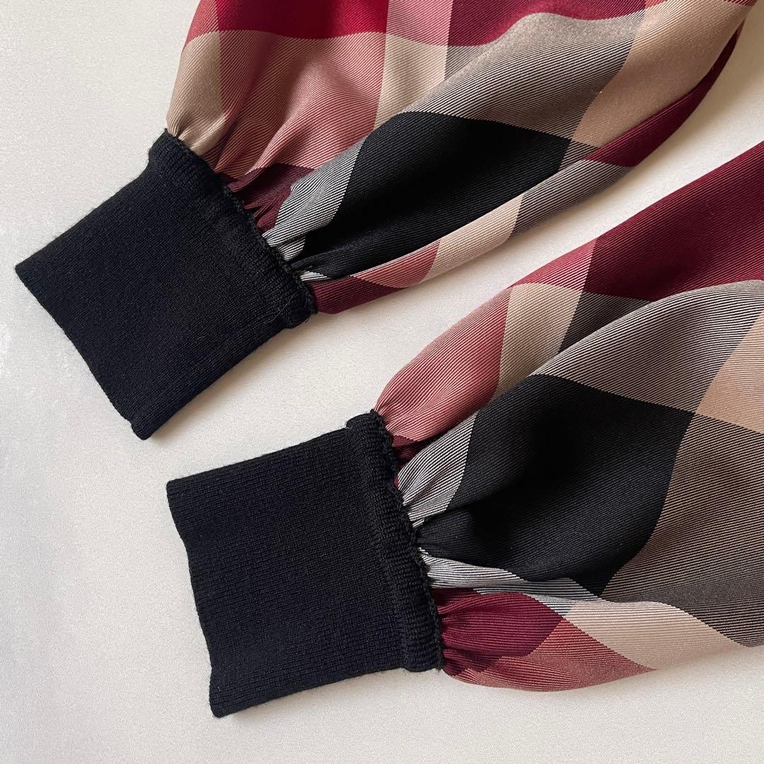 美品 ブルーレーベルクレストブリッジ ウールアクリルブレンドニットドレス 38