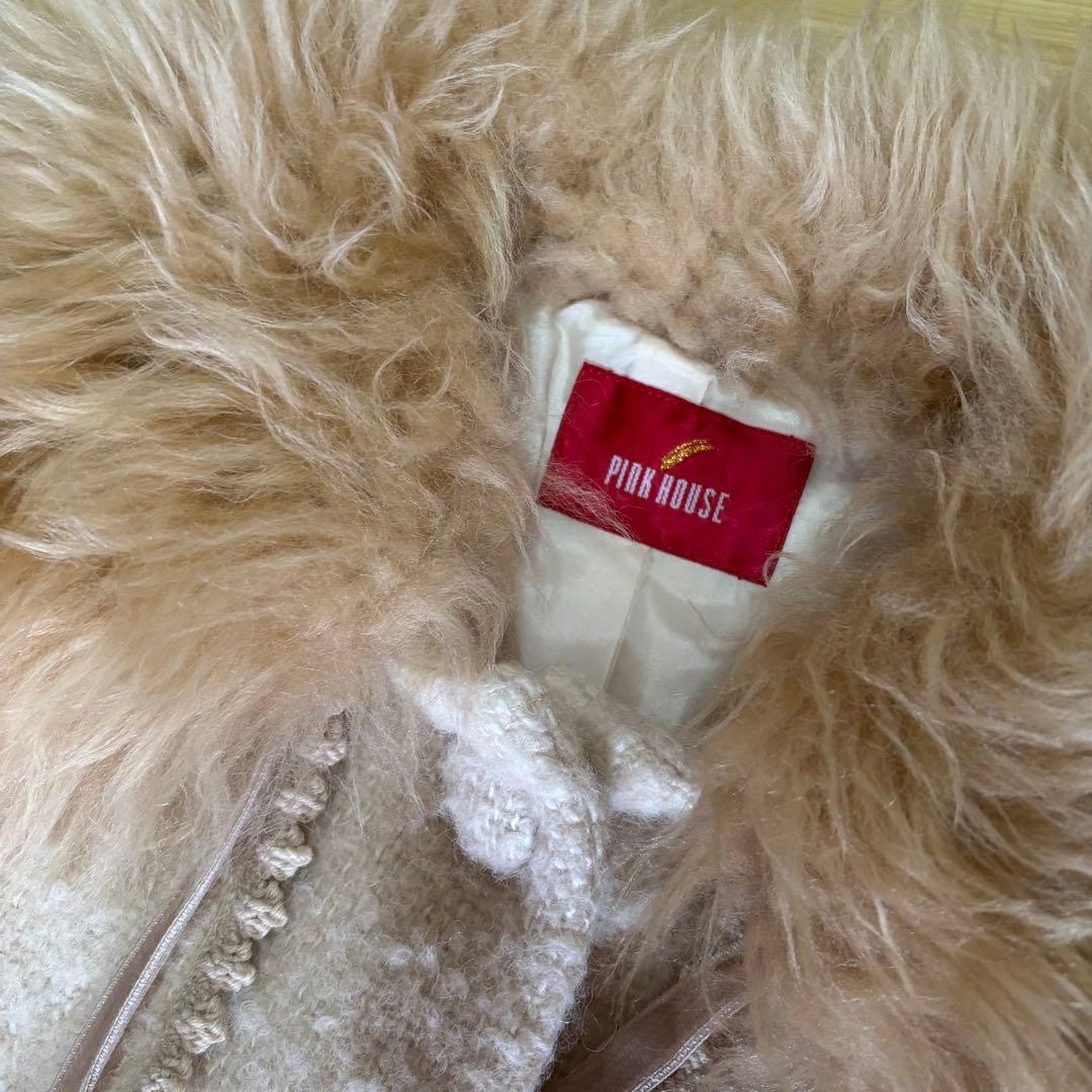 【12／15迄の出品】ピンクハウス ファー付きコート