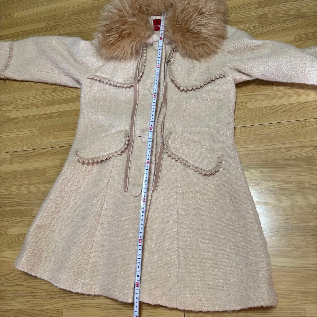 【12／15迄の出品】ピンクハウス ファー付きコート