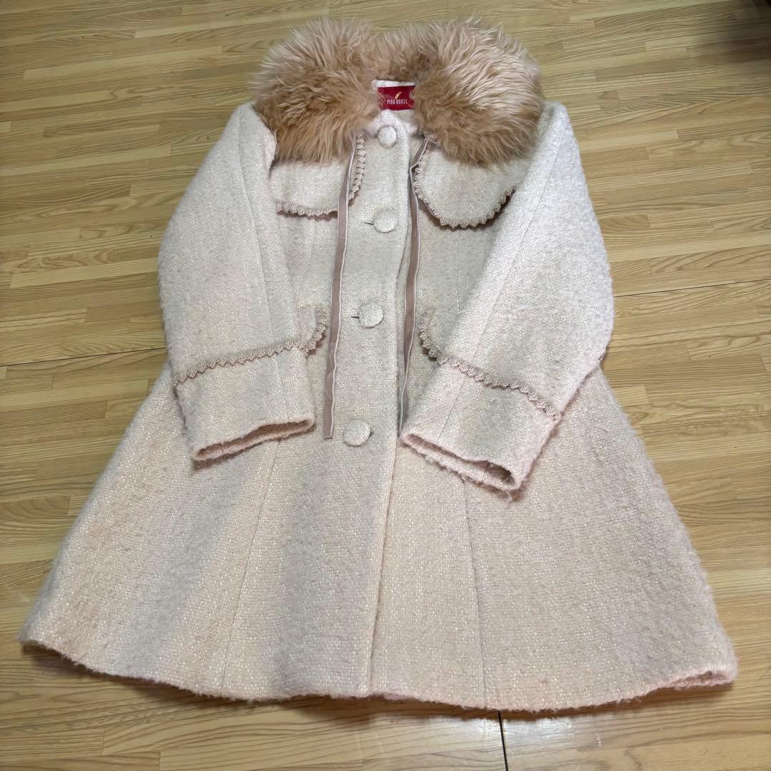 【12／15迄の出品】ピンクハウス ファー付きコート