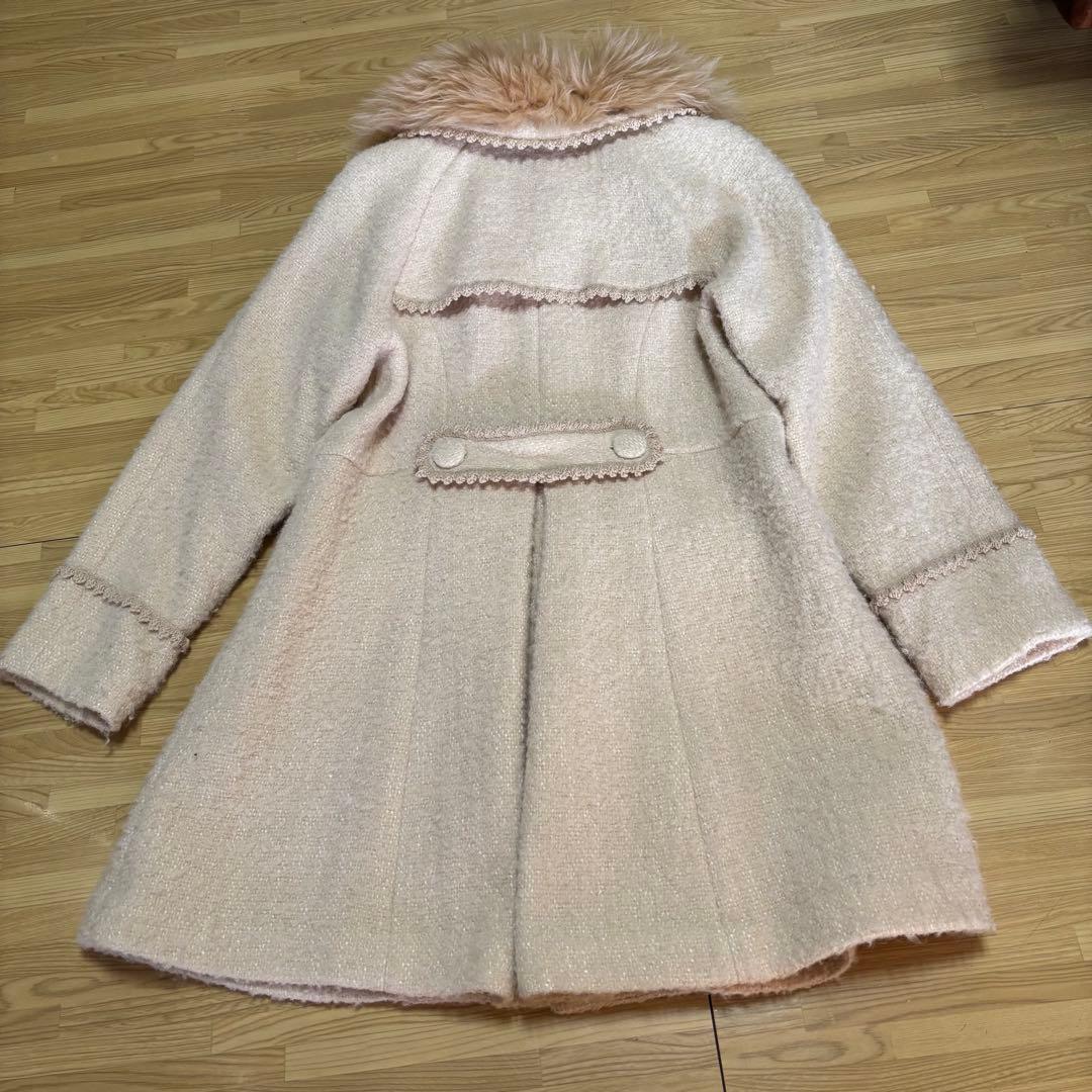 【12／15迄の出品】ピンクハウス ファー付きコート