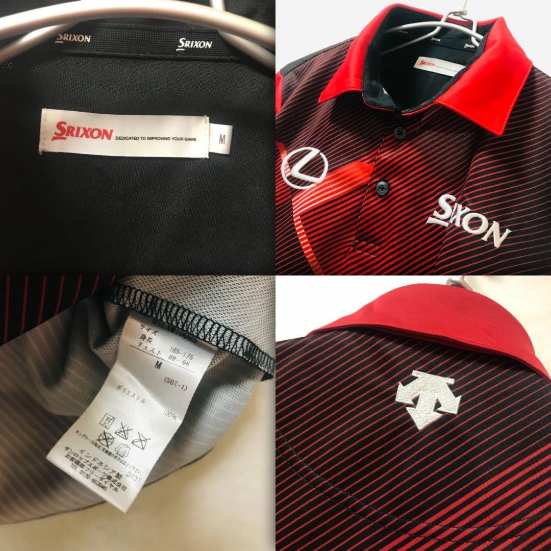 美品✴️SRIXON『松山英樹 コレクション ポロシャツ M』2016年／赤／黒