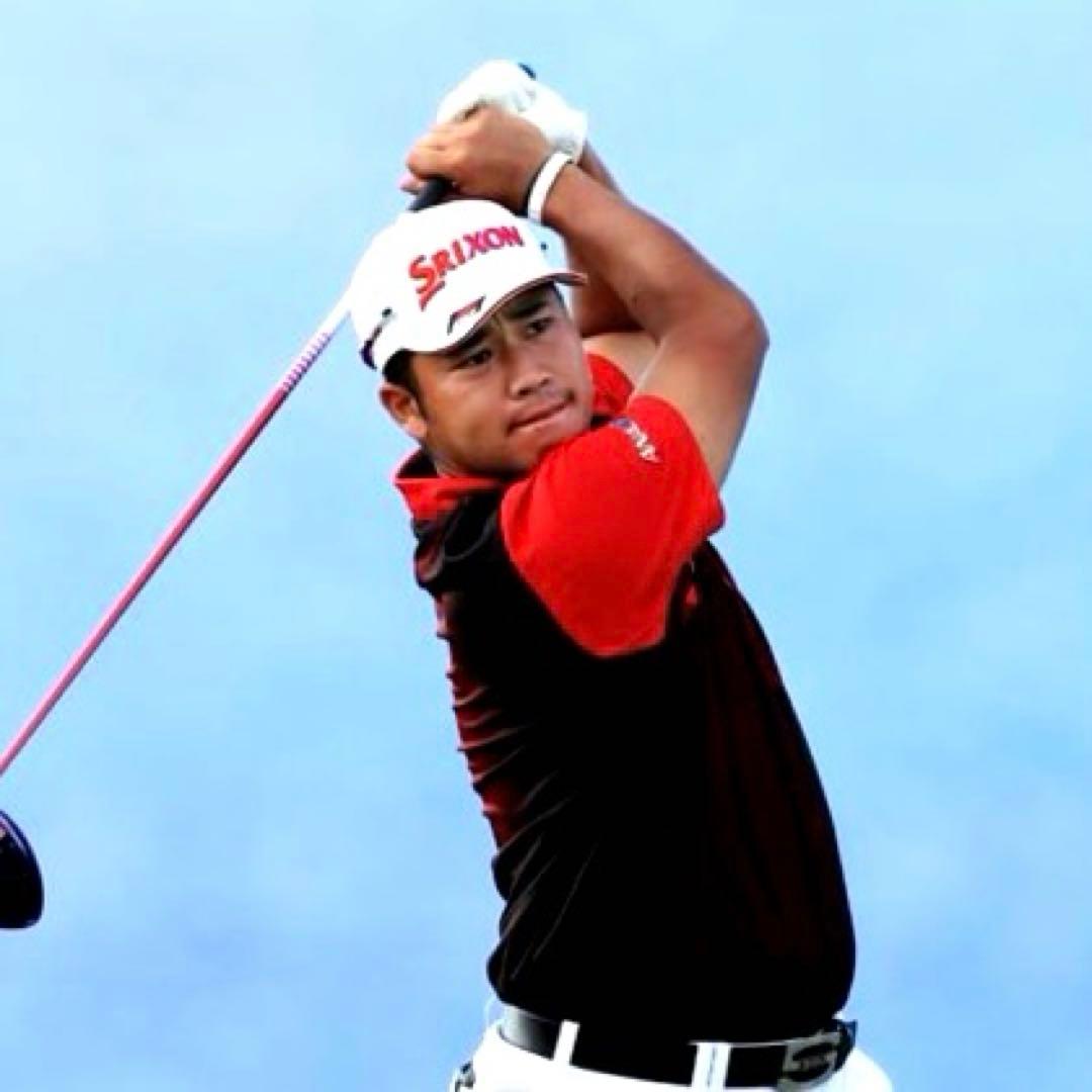 美品✴️SRIXON『松山英樹 コレクション ポロシャツ M』2016年／赤／黒