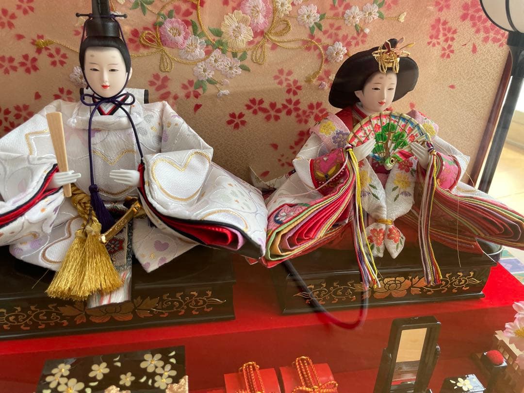 雛人形セット アクリルケース付き クリアケース 美品 雛壇