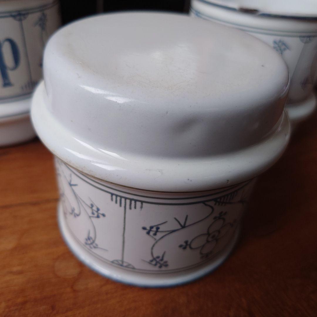 NAVY様 アンティークサボンカップのみ3個 サキソニー柄琺瑯カップ1個