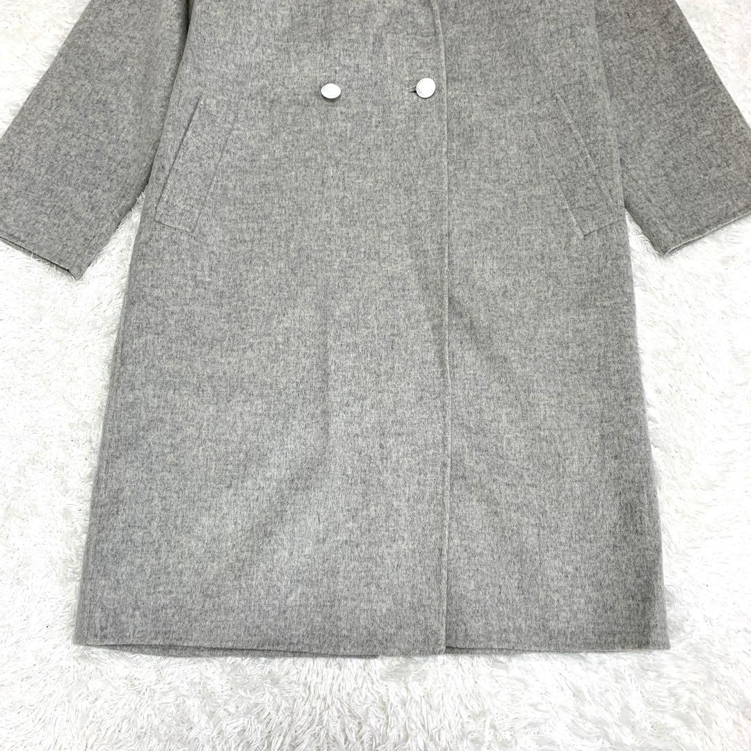 美品CALMER チェスターコート ロングコート ライトグレー サイズ1
