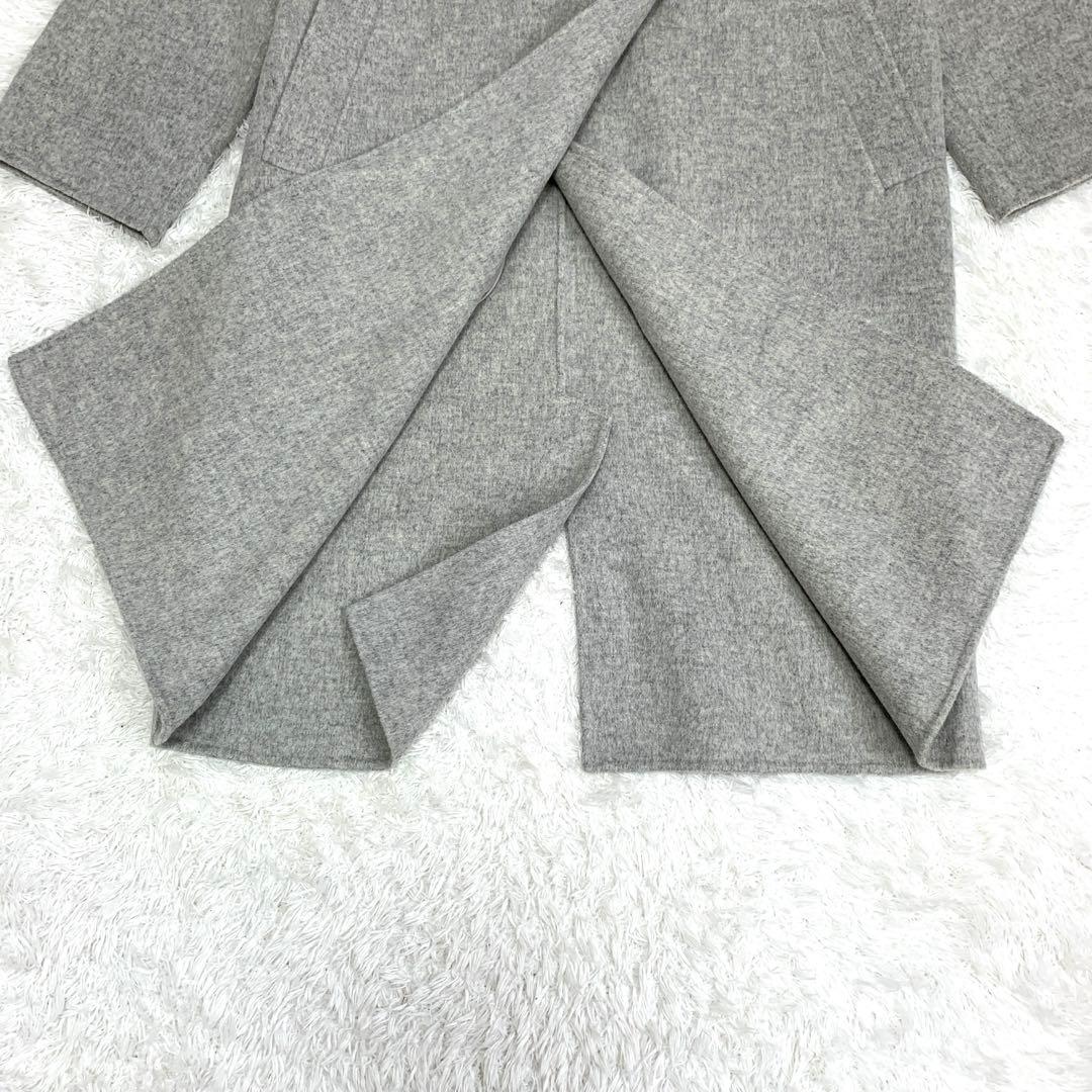 美品CALMER チェスターコート ロングコート ライトグレー サイズ1