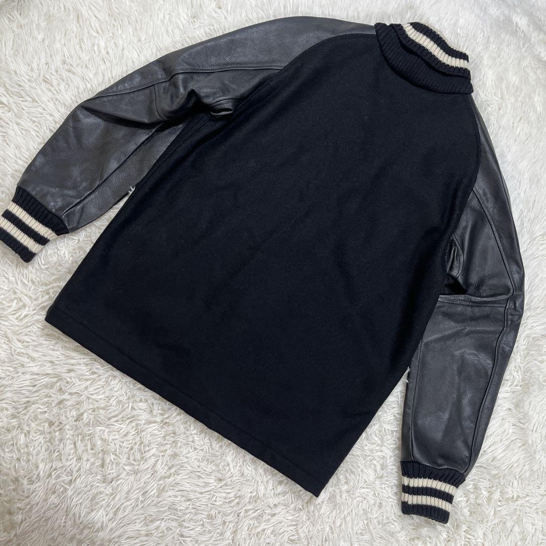 【美品】スクーカム　スタジャン　ブラック　L 38 リアルレザー 米国製