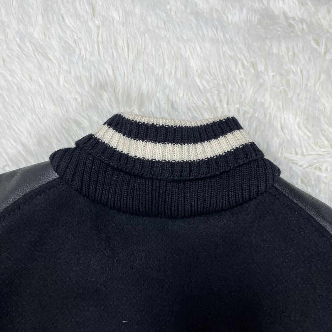 【美品】スクーカム　スタジャン　ブラック　L 38 リアルレザー 米国製