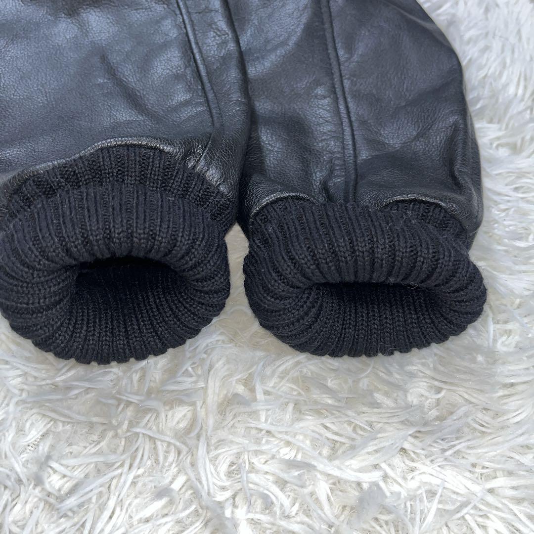 【美品】スクーカム　スタジャン　ブラック　L 38 リアルレザー 米国製