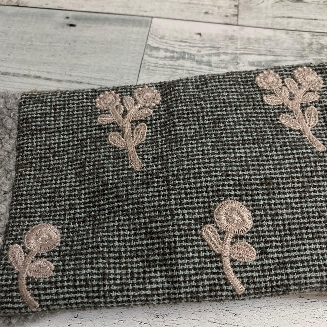 ハンドメイド　ネックウォーマー　スヌード　ミナペルホネン　ボヌール使用