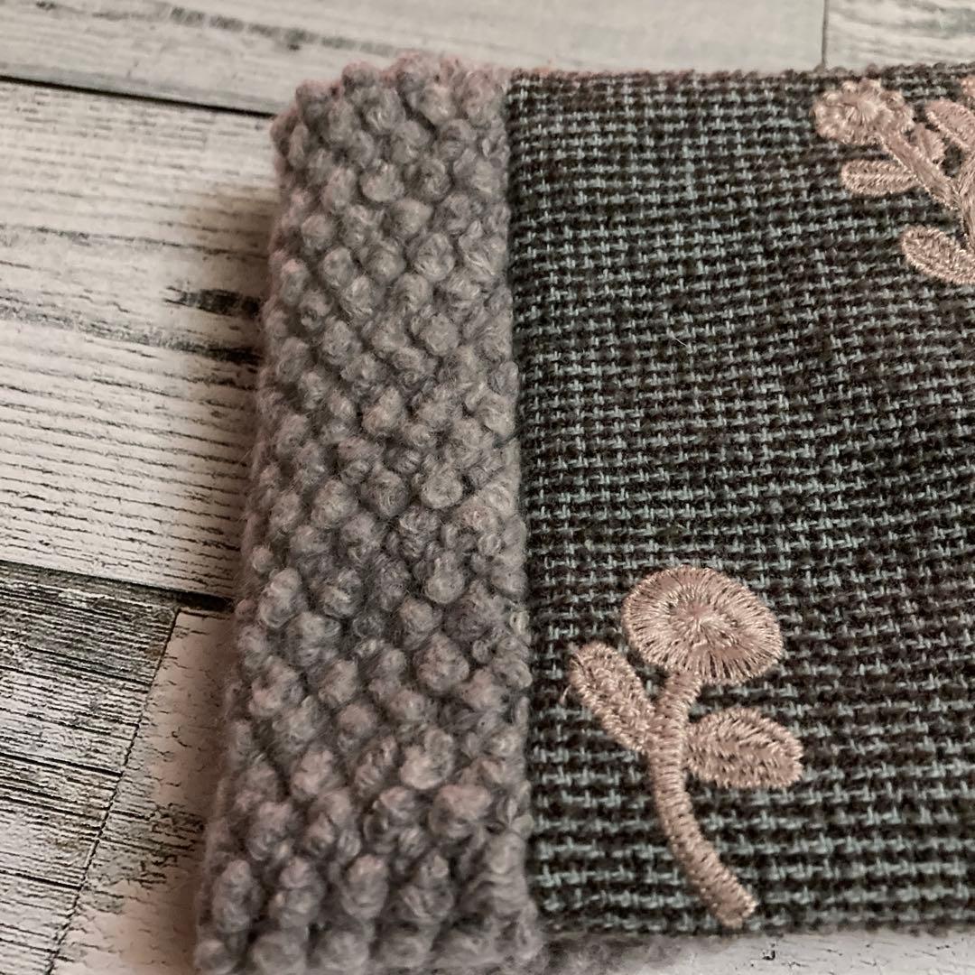 ハンドメイド　ネックウォーマー　スヌード　ミナペルホネン　ボヌール使用