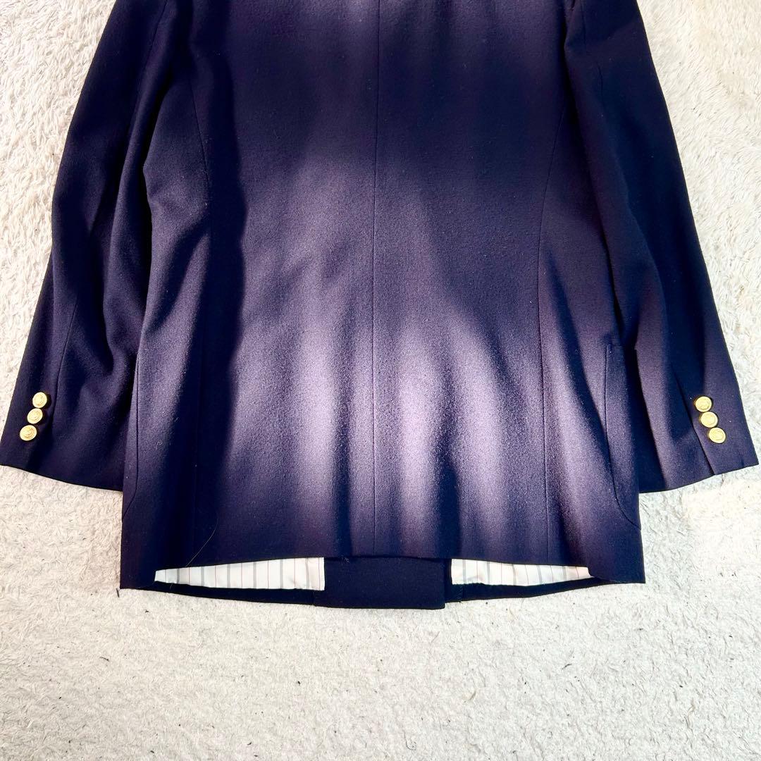 バーバリーBurberrys ジャケットダブル　金ボタン ネイビー　ワッペン　L