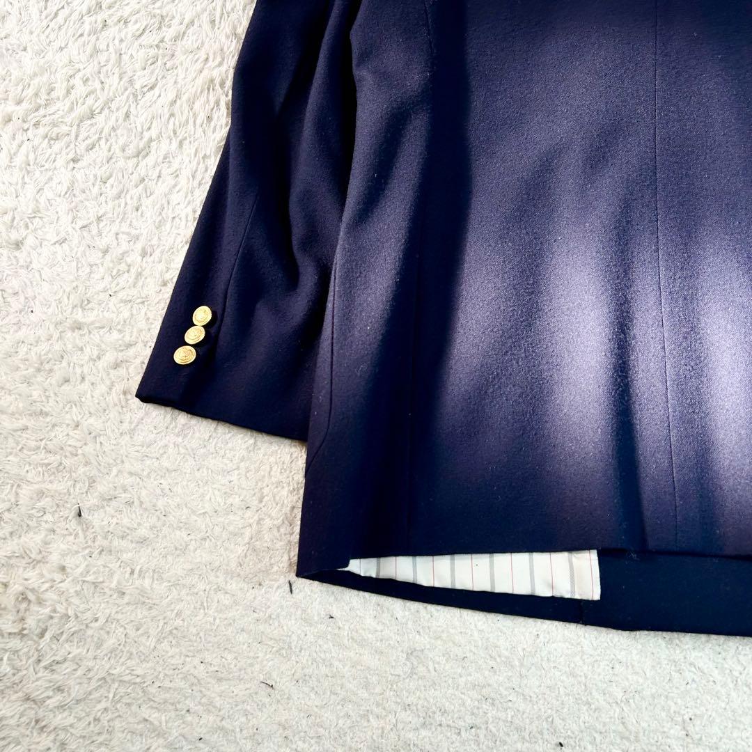 バーバリーBurberrys ジャケットダブル　金ボタン ネイビー　ワッペン　L