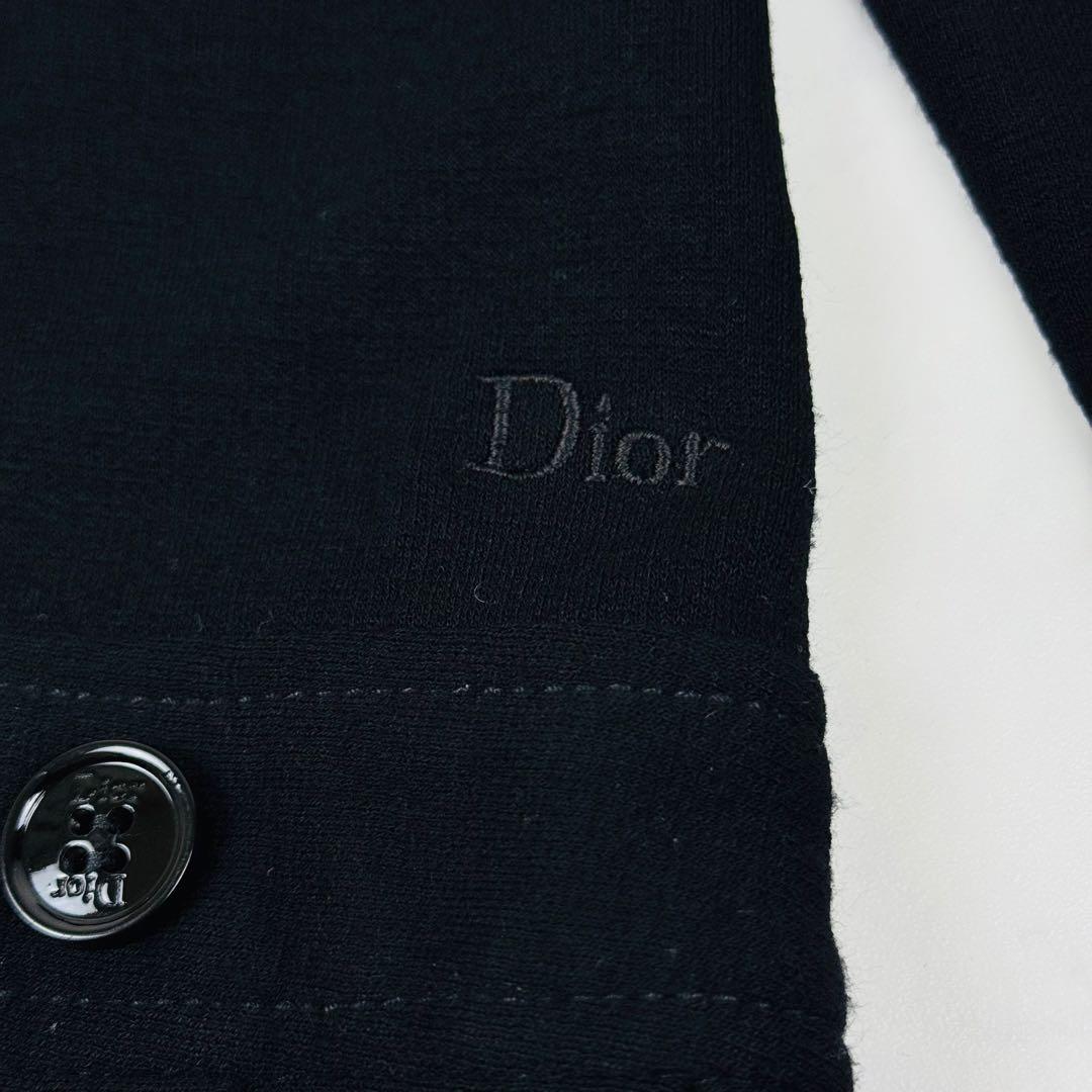 Chridtian Dior ワンピース　長袖　ロゴ　刺繍　ボタン　ディオール