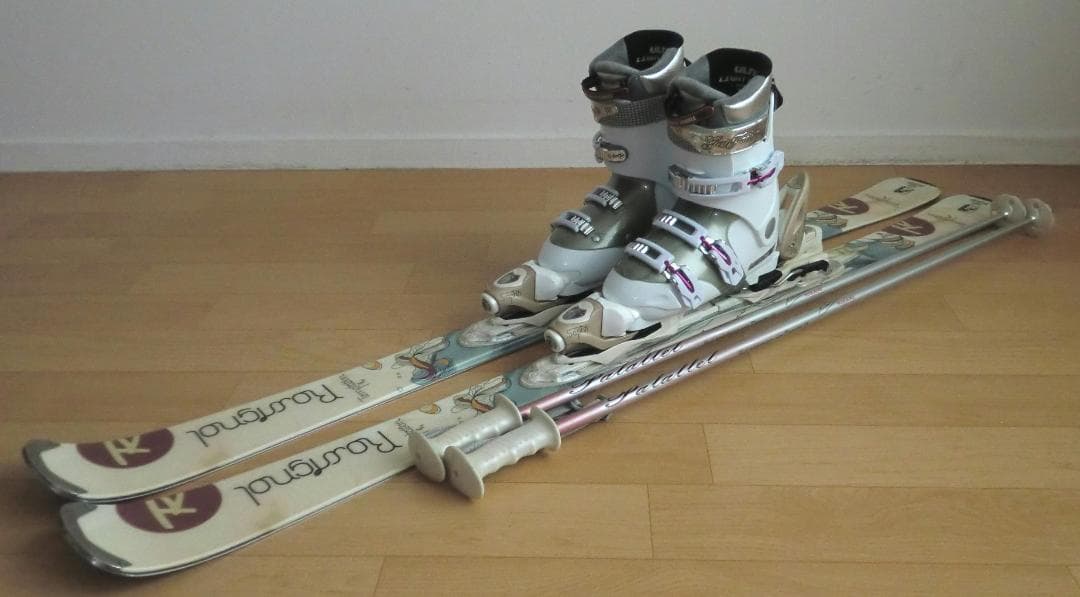 ■■送料無料■ロシニョール■女性用スキーセット■146/24-24.5■WAX■