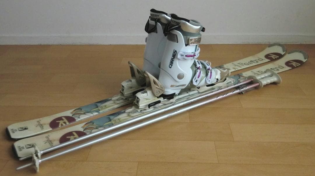 ■■送料無料■ロシニョール■女性用スキーセット■146/24-24.5■WAX■