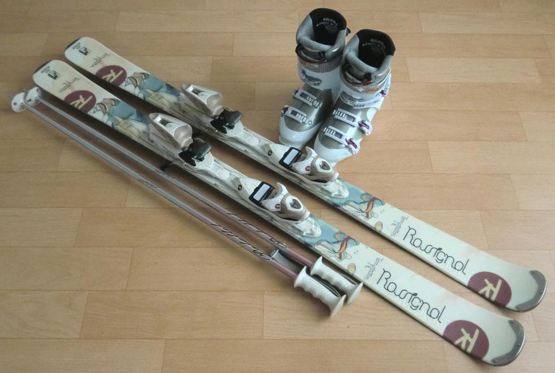 ■■送料無料■ロシニョール■女性用スキーセット■146/24-24.5■WAX■