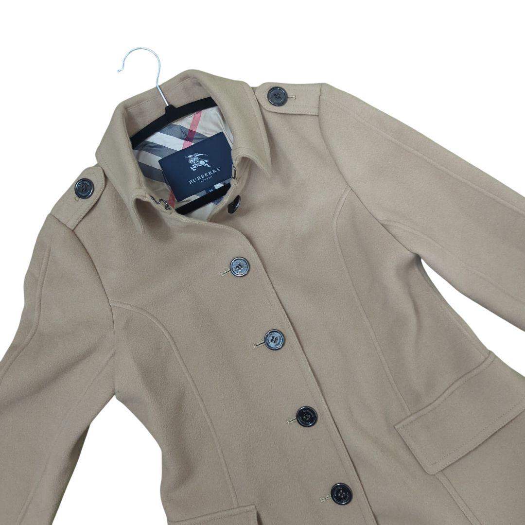 【美品】BURBERRY バーバリー ウール ブレンド コート トレンチ