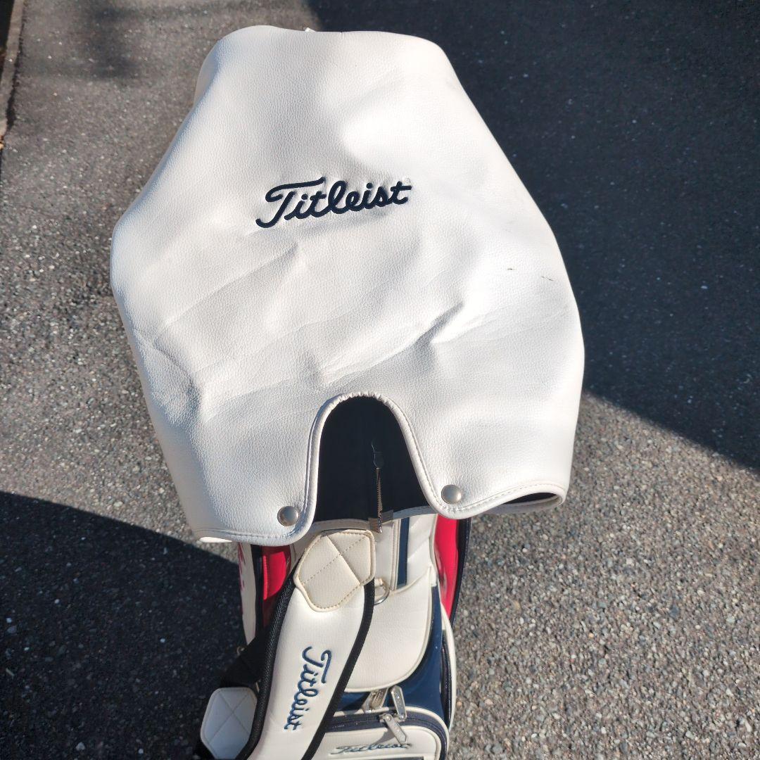 Titleist ゴルフキャディバッグ ホワイト/レッド/ネイビー