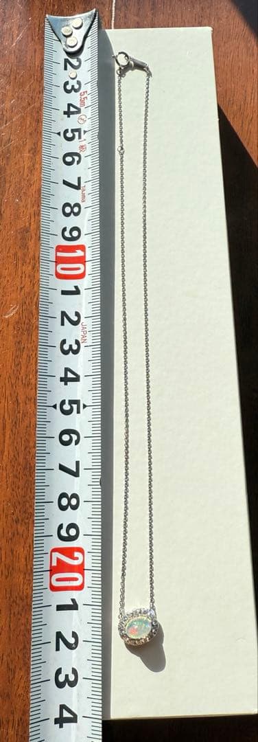 希少オパール遊色美ダイヤヘイローネックレスプラチナクラシック